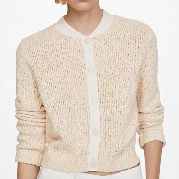 Mango Sweaters - Mango Cream Women's Cardigan